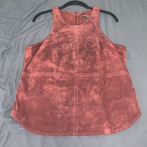 Express Suede Vest Tank Top